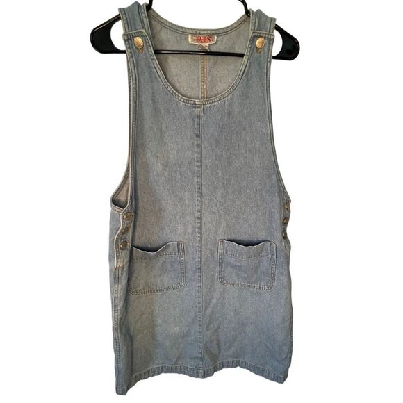 Vintage Fads Denim Button Closure Sleeveless Dress - Picture 1 of 4
